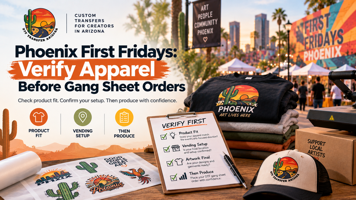 Phoenix First Fridays: Verify Apparel Before Gang Sheet Orders