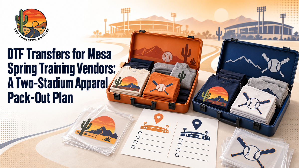 DTF Transfers for Mesa Spring Training Vendors: A Two-Stadium Apparel Pack-Out Plan