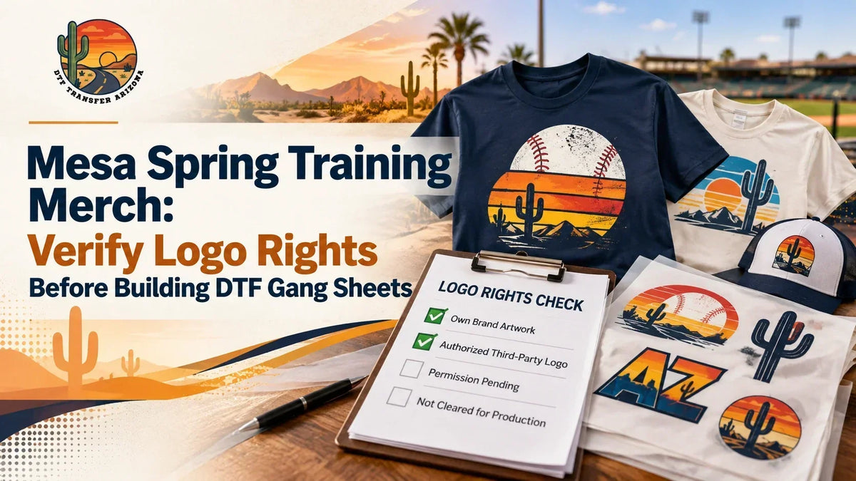 Mesa Spring Training Merch: Verify Logo Rights Before Building DTF Gang Sheets