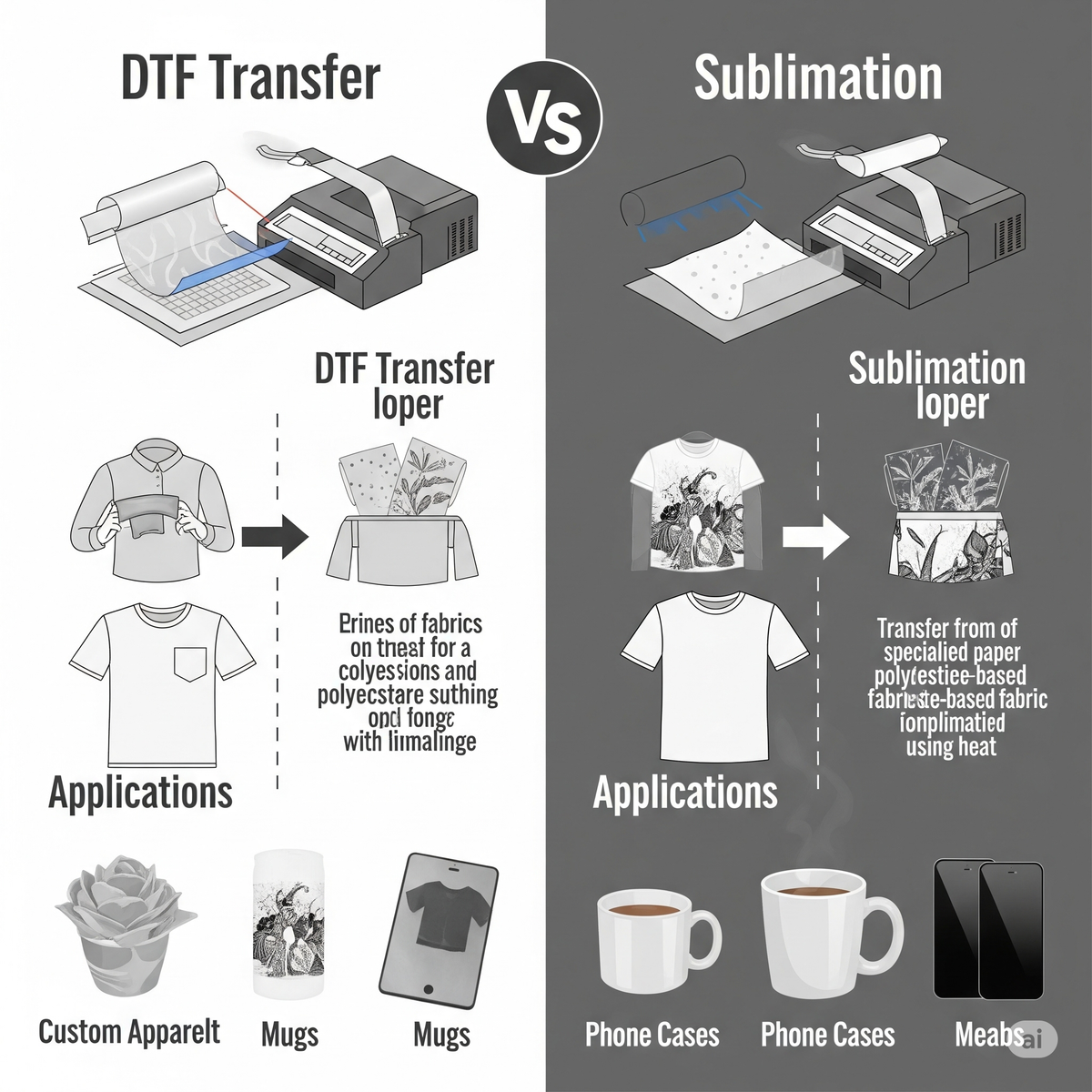 DTF Transfer vs Sublimation