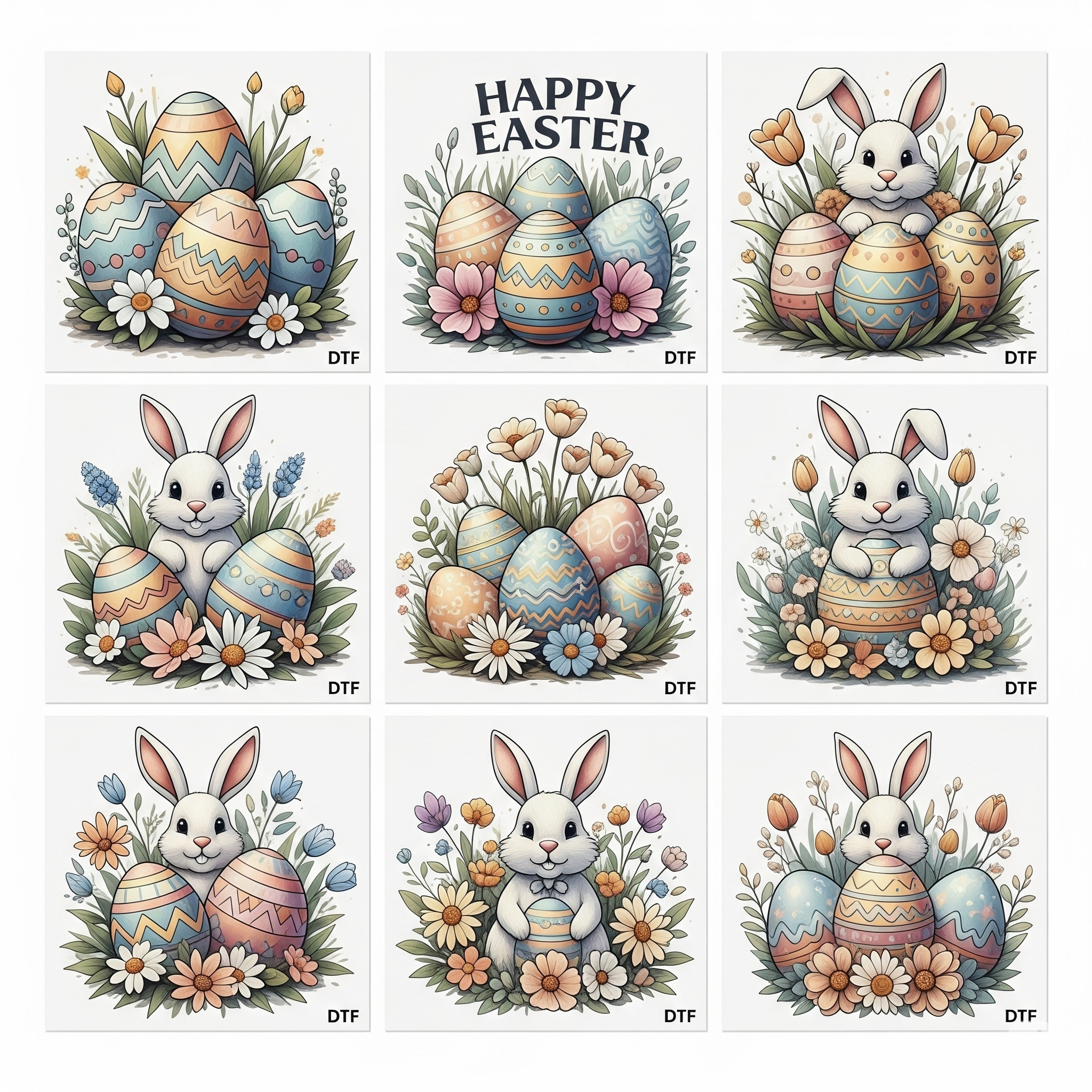 Easter DTF Transfers