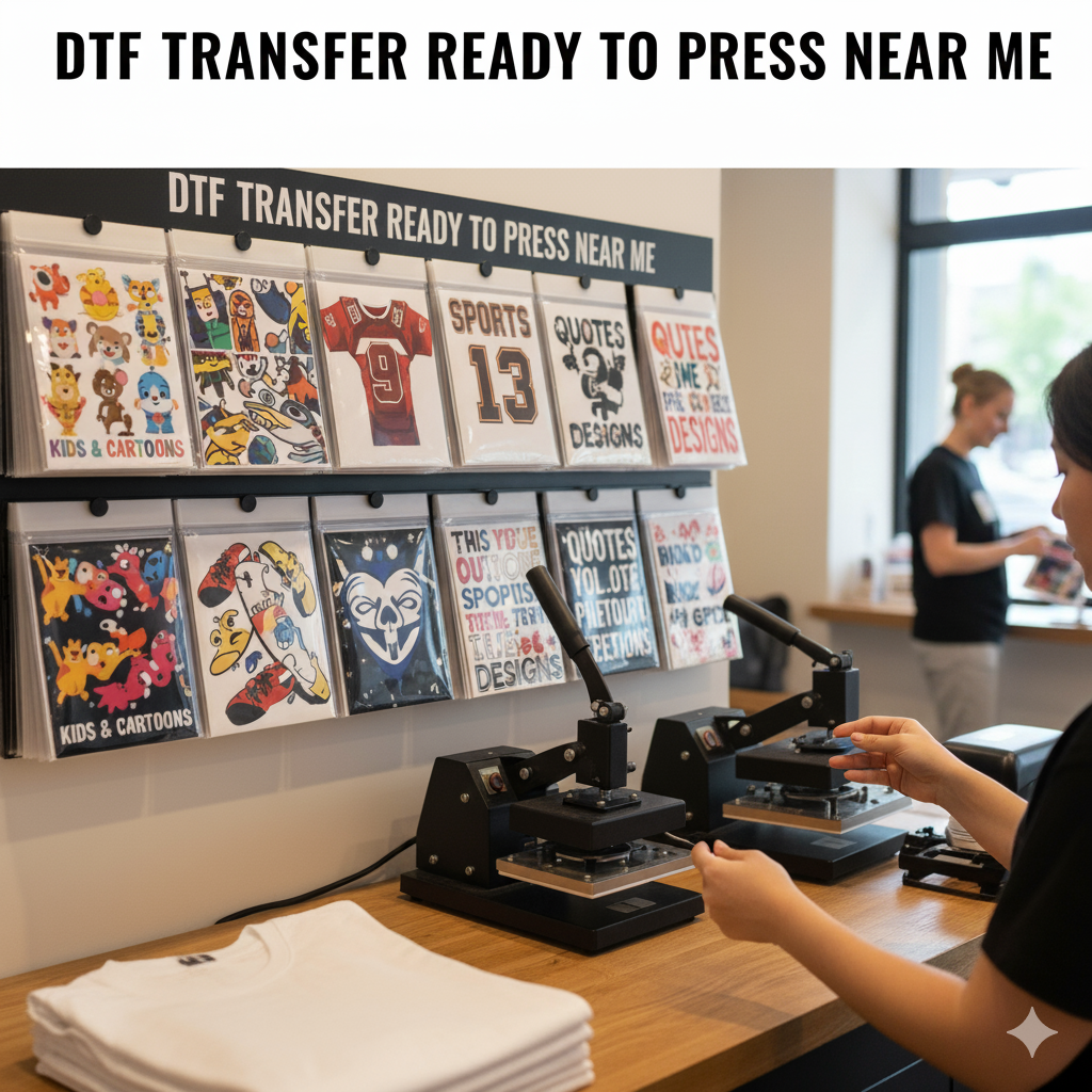 DTF Transfer Ready to Press Near Me